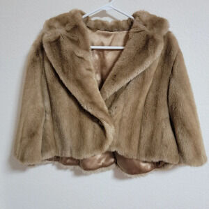 Vintage Tissavel France Faux Fur Cape